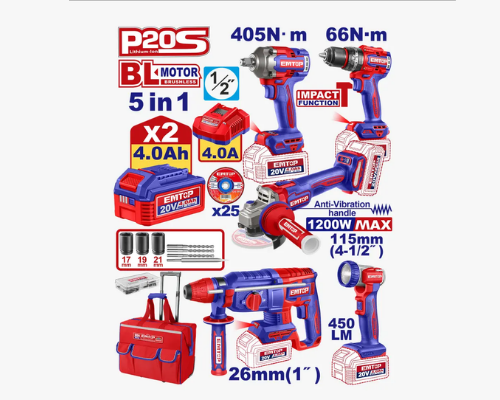 KIT 5P OUTILLAGES ELECTRO-PORTATIFS EMTOP ECKL20595